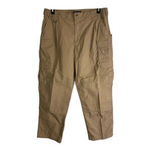 511 Tactical Pants Mens 38x30 Brown Cargo Straight Khakis Ripstop Tactical Twill